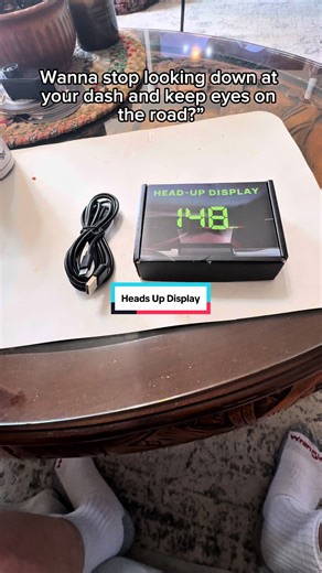 Wanna stop looking down at your dash and keep eyes on the road? “This HUD GPS speedometer pops right on your windshield and shows your speed, mileage, and distance in your line of sight. “No more guessing your speed … and yes, it works for cars, trucks, and motorcycles. “Pro tip — clear glass is your friend; signal strength depends on your car environment.” “Slide one in — it’s a total game changer for safer driving! #c#cartiktokc#carsoftiktokc#carss#speedometerforyoupage @KWHUD.US