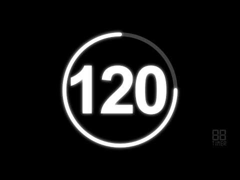 120 Second Countdown Timer with clock Ticking sound & Finish alarm beep #timer #clock #countdown