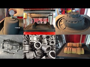 Fully automatic sand molding machine produces iron castings in the foundry