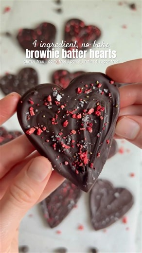 4 ingredient brownie batter hearts #shorts