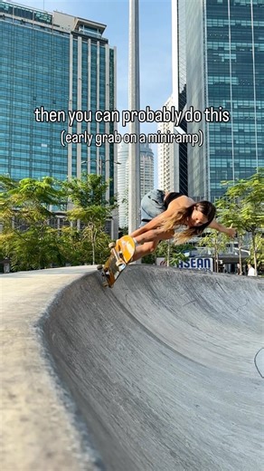 HOW TO EARLY GRAB ON A MINIRAMP #skateboarding