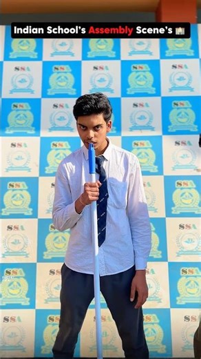 Indian School Assembly’s Scene 😂 #assembly #school #shorts