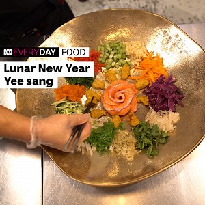 34K views · 182 reactions | Yee sang, a Cantonese raw fish salad, is eaten all over Malaysia and Singapore during Lunar New Year. It involves tossing the ingredients as high as you can - the higher you toss the more luck you will have in the new year | ABC EVERYDAY | ABC Australia | Facebook