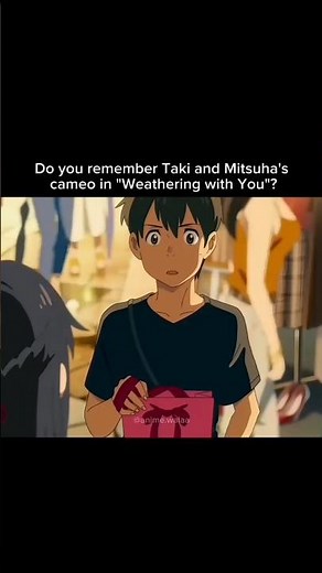 Weathering with you taki and mitsuha scene