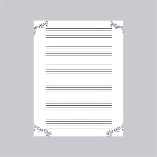 Kids Wide Staff Paper Printable Music Sheet for Notation Practice Manuscript Paper Digital Download - Etsy