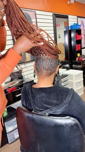 Mohawk box braids with some beautiful color mix 🤩😍 #braids #boxbraids