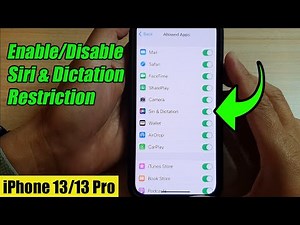iPhone 13/13 Pro: How to Enable/Disable Siri & Dictation Restriction