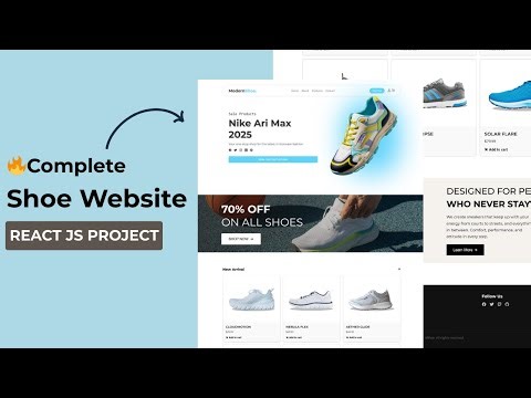 How To Make A Responsive Shoes Website Design Using React JS | Easy Tutorial