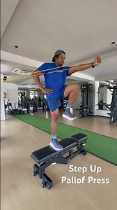 Step-Up Pallof Press – Core Stability + Single Leg Power