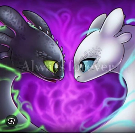 Toothless and light fury my fav duo