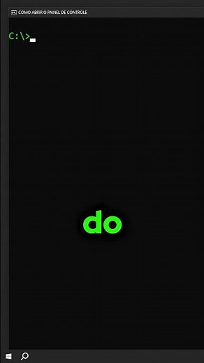 COMO ABRIR O PAINEL DE CONTROLE #windows #windows10 #windows11 #cmd