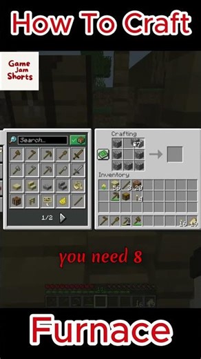 How To Craft Furnace #minecraft #shorts