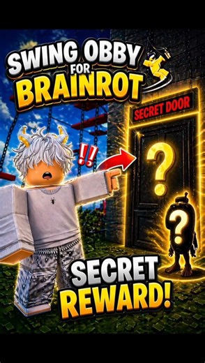 Secret Door 😱 OP Reward in Swing Obby for Brainrot! #roblox #viral #secretdoors #shorts
