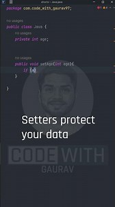 Why Getters & Setters Matter in Java 😮 | OOP Explained #Shorts