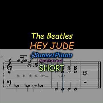 Hey Jude The Beatles 𝄞SunsetPiano Sheet Music v44