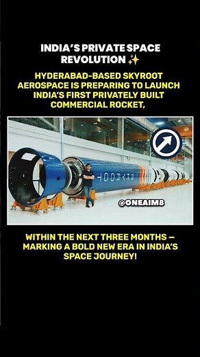 Hyderabad startup ready for liftoff✨#hyderabad #telangana #oneaim8 #india #technology #space#skyroot