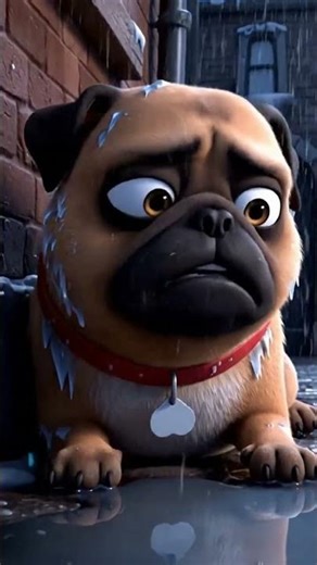 Frozen and Alone: The Saddest Cartoon Dog Crying in the Snow ❄️