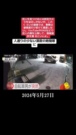 自転車破壊事件：東京・東大和市の不審者