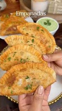 Empanadas de Carne con aderezo de Cilantro 🌿 🤤#EmpanadasDeCarne #RecetasVirales #recetascrujientes