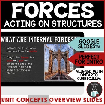 GRADE 5 FORCES ACTING ON STRUCTURES - UNIT CONCEPTS OVERVIEW SLIDES - ONTARIO