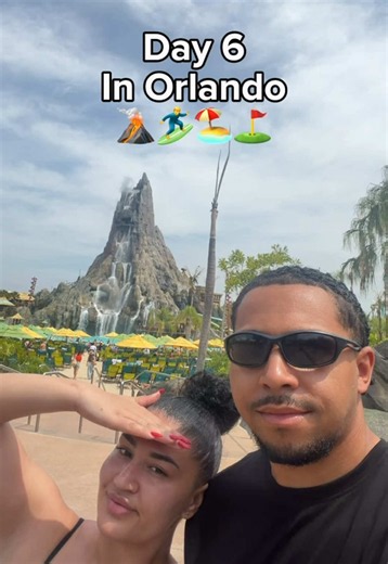 Day 6 in Orlando :Volcano bay worth it? 🌋🏄‍♂️🏖️⛳️ #travelvlog #orlando #volcanobay #internationaldrive