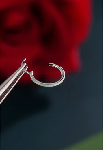Elegant opal nose ring is a must-have #bodypiercing #piercings #nosehoops