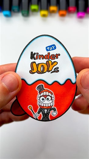 DIY Caine The Amazing Digital Circus Kinder Joy | Paper Craft Ideas #shorts #papercraft
