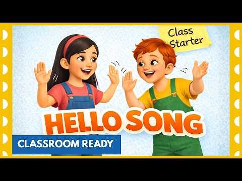 Preschool & Kindergarten Hello Song with Actions 🌞👋 | Circle Time Starter | Perfect Class Starter