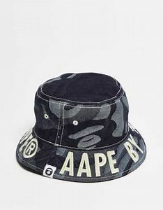 Aape by A Bathing Ape bucket hat in denim camo with logo embroidery | ASOS