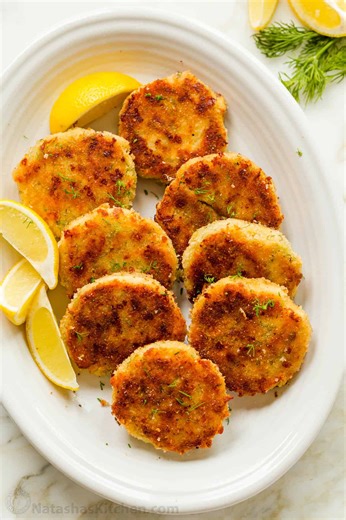 Chicken Patties (Easy Chicken Cakes) Recipe: https://natashaskitchen.com/chicken-patties/ | NatashasKitchen.com