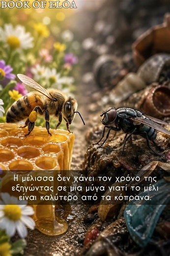Η μύγα και η μέλισσα. Αποφθέγματα, γνωμικά.