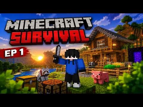 MY PERFECT START IN MINECRAFT SURVIVAL PE🔥 || Minecraft PE Survival Series EP 1