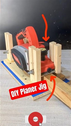 How to Make a Wood Planer Jig for Perfect Straight Planing #shorts