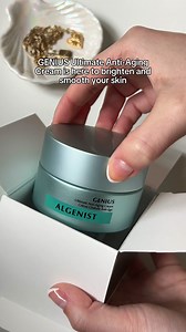 Skin need a boost?💧Our GENIUS Ultimate Anti-Aging Cream has you covered! 💙 Visibly restores resilience & elasticity 💙 Discover our GENIUS Alguronic Acid® 💙 Biomimetic Collagen & Microalgae Oil | Algenist