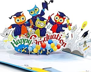 CUTPOPUP Graduation Card Pop Up, 3D High School Greeting Card (Happy Graduation)