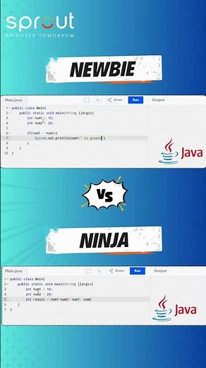 Java Coding: Newbie vs Ninja ⚔️ | Beginner vs Expert Programming Comparison 💻🔥