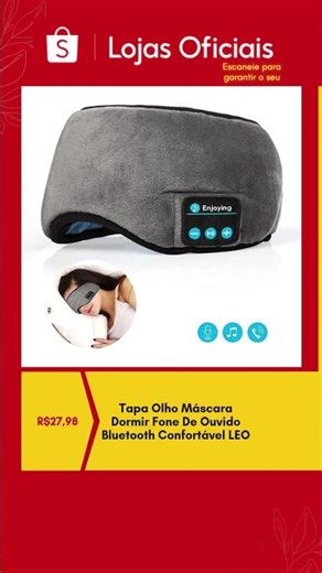 Tapa Olho Máscara Dormir Fone De Ouvido Bluetooth Confortável LEO