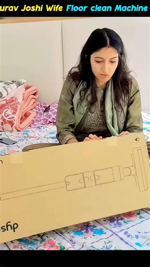 Sourav Joshi Wife Floor Cleaning Machine 🔥 Shaadi ‎⁨@souravjvlogs⁩ #souravjoshivlogs #souravjoshi
