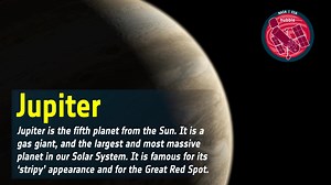 What is Jupiter? Let's ask our 📖 #HubbleWordBank! Jupiter is the fifth planet from the Sun. It is a gas giant, and the largest and most massive planet in our Solar System. It is famous for its ‘stripy’ appearance and for the Great Red Spot. More info here: https://esahubble.org/wordbank/jupiter/ Want to learn about other astronomical terms? Check the ESA/Hubble Space Telescope Word Bank: https://esahubble.org/wordbank/ Credit: NASA - National Aeronautics and Space Administration / ESA - Europea