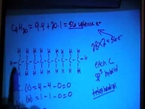 Nonane C9H20 Lewis Dot Structure