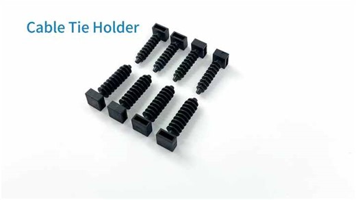 Toothed Cable Tie Seat Factory Black and White Nylon Cable Tie Holders Bundle
