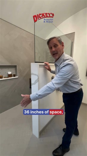 Curious about the space you need to create your own spacious walk-in shower? 🚿 In this video, Bruce breaks down the dimensions that help make these transformations both beautiful and practical. We love making sure there's plenty of room for you to move comfortably—whether that’s with a walker, a wheelchair, or just extra space to enjoy. We recommend a minimum of about eight feet in length to ensure a comfortable, accessible layout, but preferably around nine or ten feet. And with details like a