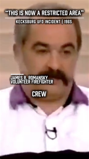 Kecksburg, Pennsylvania - December 9, 1965. James R. Romansky, a volunteer firefighter, stated he was among the first on scene after reports of a fireball & crash in the woods near Kecksburg. In a 1993 appearance on The Montel Williams Show, Romansky described observing a small, acorn-shaped object with a bronze-gold appearance, a smooth surface, & markings he compared to hieroglyphs. | Non-human Intelligence