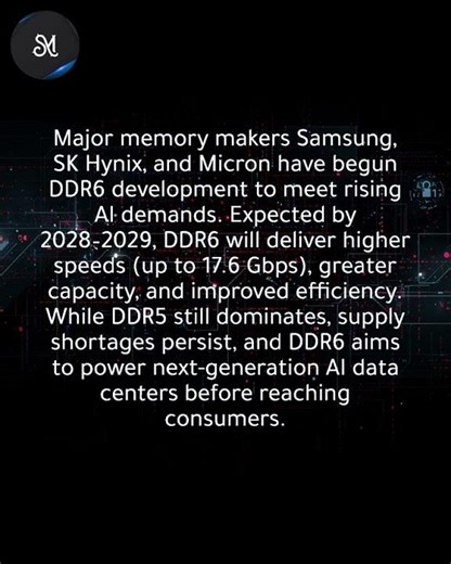 DDR6 development begins as Samsung, SK Hynix, Micron target 2028–29 launch