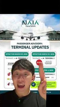 Terminal Update for these specific flights as per NAIA
