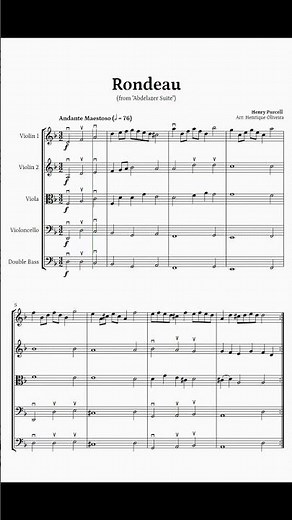 RONDEAU from Abdelazer Suite (String Orchestra) - Henry Purcell