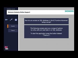 Access an SQL database in WinCC Runtime Advanced TIA Portal