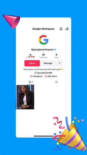 We’re live on TikTok! 🎉 Follow us for the best of #GoogleWorkspace tips, tricks, and productivity hacks, with a dash of fun 😉 → https://goo.gle/47L4voB | Google Workspace