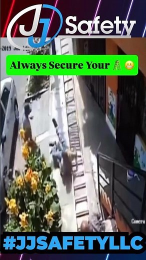 Ladder Safety Lesson: One Angry Moment, One Big Fall!! #jjsafetyllc #safetyfirst #safetyfails #wow
