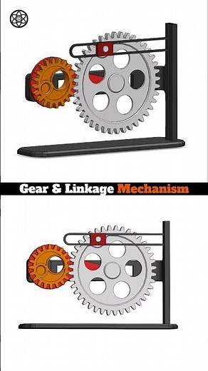 Gear & Linkage Mechanism📌#gear #linkage #automation #mechanicalengineering#mechanism‪@Er_Simmu1014‬